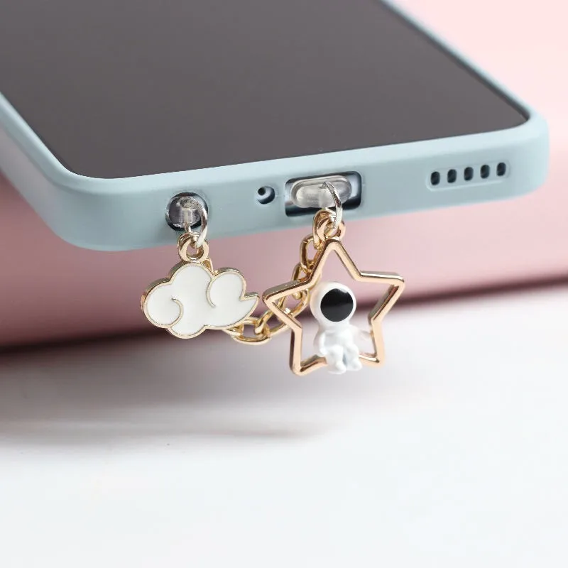 Симпатичная заглушка от пыли в виде астронавта Usb Type-C для iPhone разъем наушников