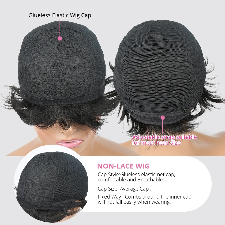 Парик с коротким Бобом Фея для чернокожих женщин парики из человеческих волос