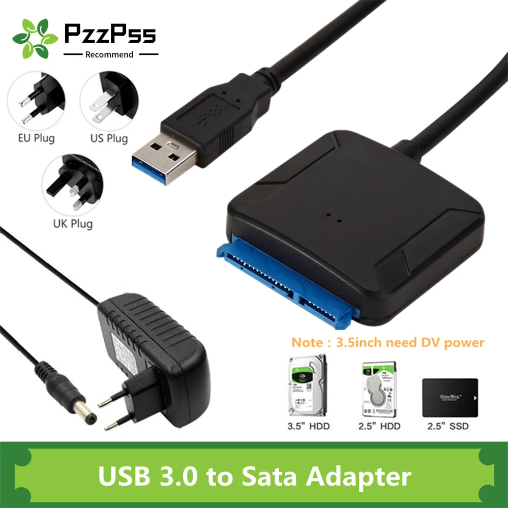 Кабель PzzPss USB 3 0 SATA адаптер Sata Конвертируемые кабели Поддержка 2 5/3 5 дюйма внешний