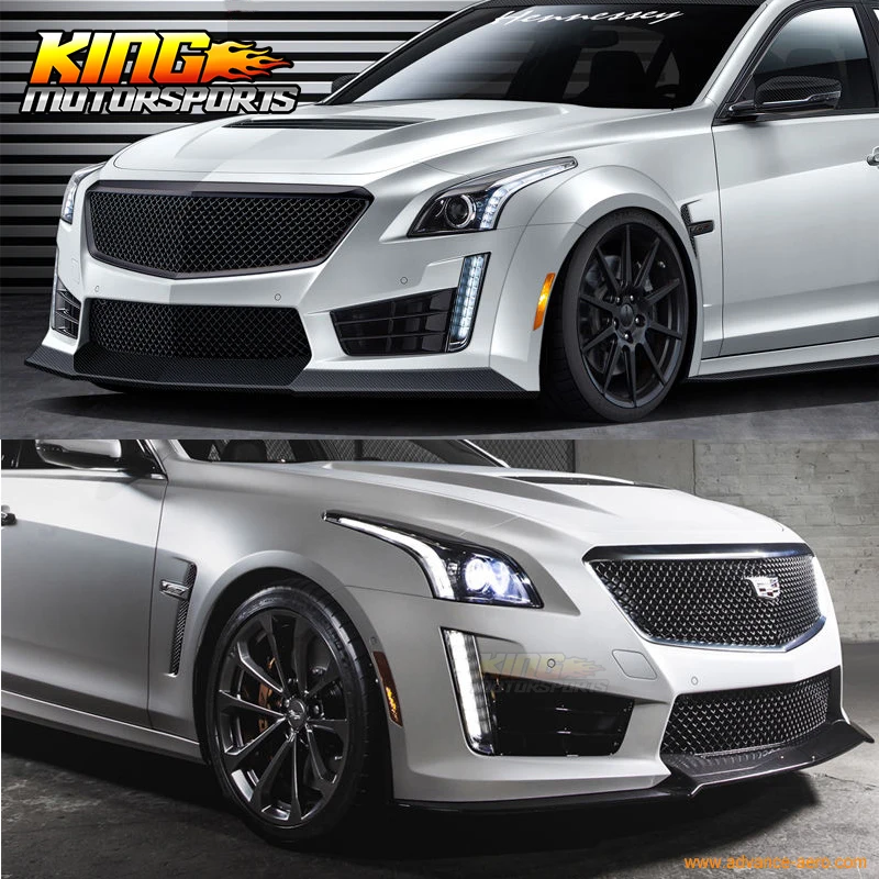 Подходит для 2014 2015 Cadillac CTS B стиль черный Передний бампер КАПОТ решетка гриль