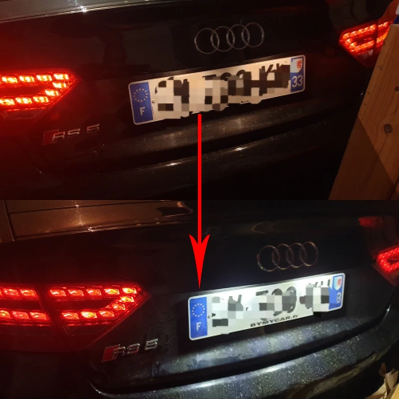 For Audi A4 B8 A5 Q5 S5 TT A1 S4 A6 A7 2008-2013 Error Free 2x SMD Rear White Led Number License Plate Lights Lamp | Автомобили и