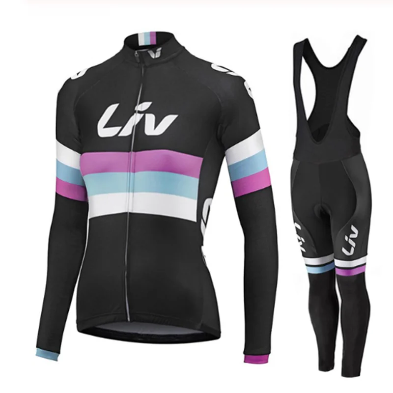 

Lange Mouw Fietsen Kleding Vrouwen Bike Jersey Maillot Trisuit Sport Fiets Gel Breathable Pad Long Sleeve Jersey Sets Women Full
