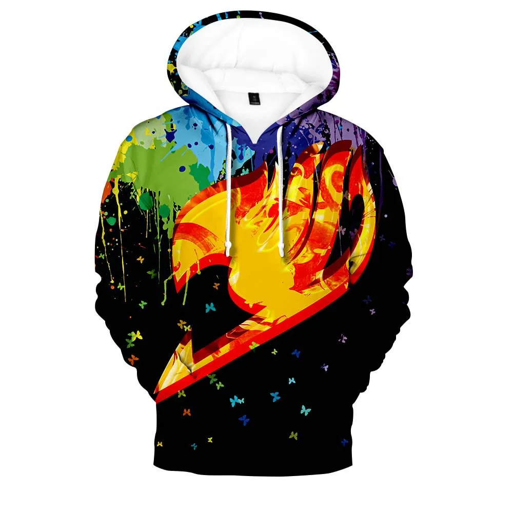 

Толстовка с капюшоном в стиле хип-хоп для мужчин и женщин, свитшот с рисунком Феи хвоста из аниме, детская одежда в стиле Харадзюку С 3D принто...