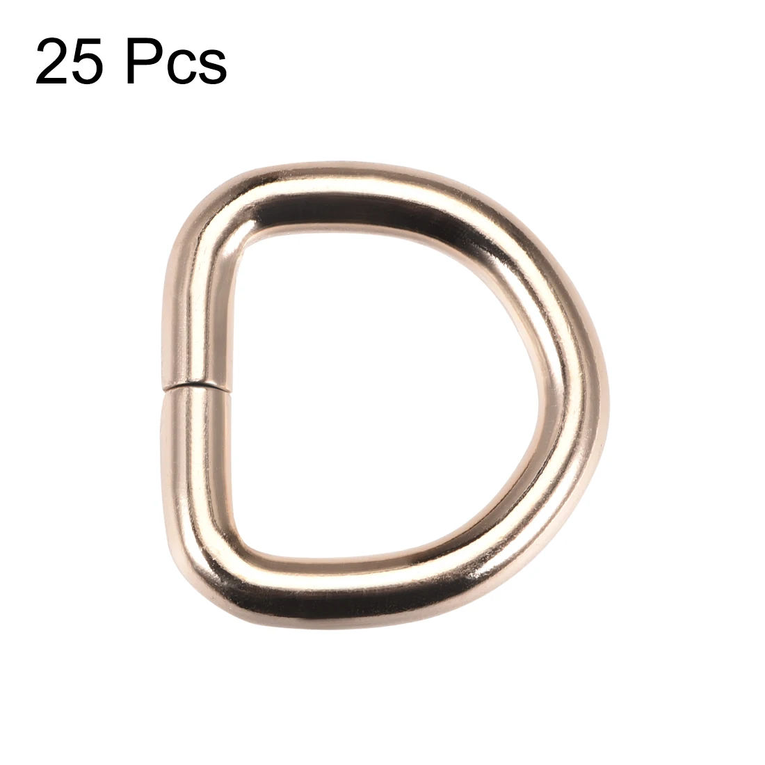 

uxcell 25 Pcs D Ring Buckle 0.8 Inch Metal Semi-Circular D-Rings Gold Tone for Hardware Bags Belts Craft DIY Accessories