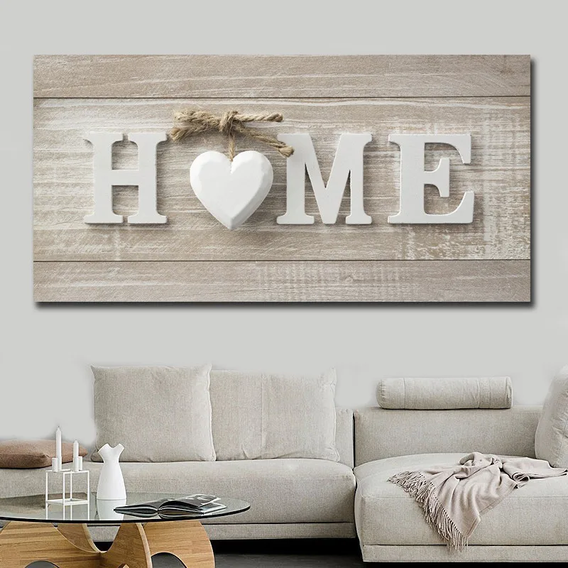 Современная домашняя настенная живопись с одной тумбочкой абстрактная любовь