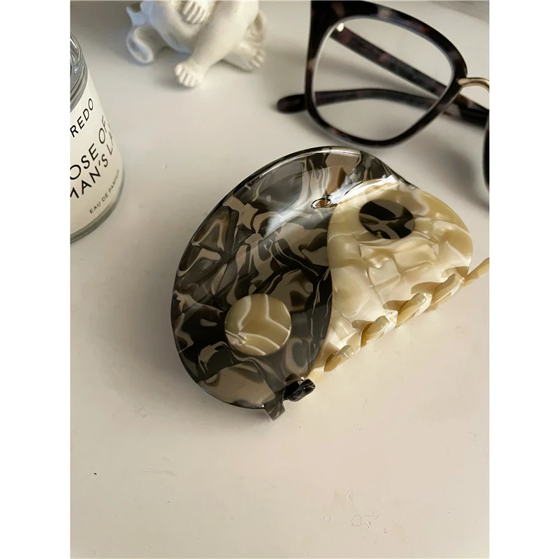 Peri'sbox Необычные полукруглые ацетатные заколки для волос Ying Yang густых заколка Tai
