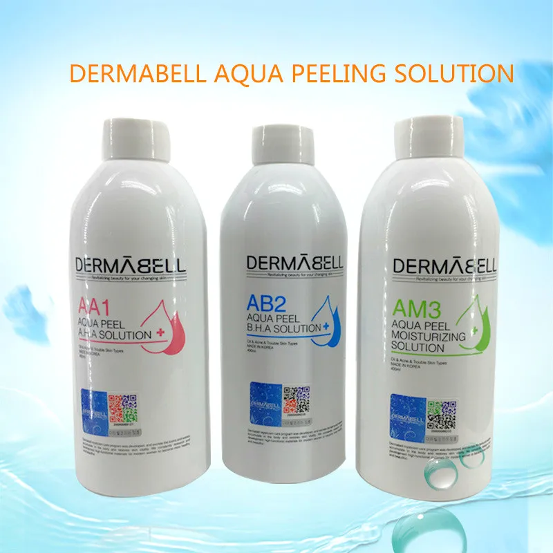 Dermabell 3*400Ml Aqua Peeling Solution Aqua Facial Serum Hydra Dermabrasion Facial Serum For Normal Skin Fast Free Shipping