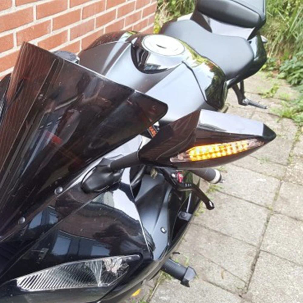 Универсальный мотоцикл заднего вида боковое Крыло зеркала w/светодиодный