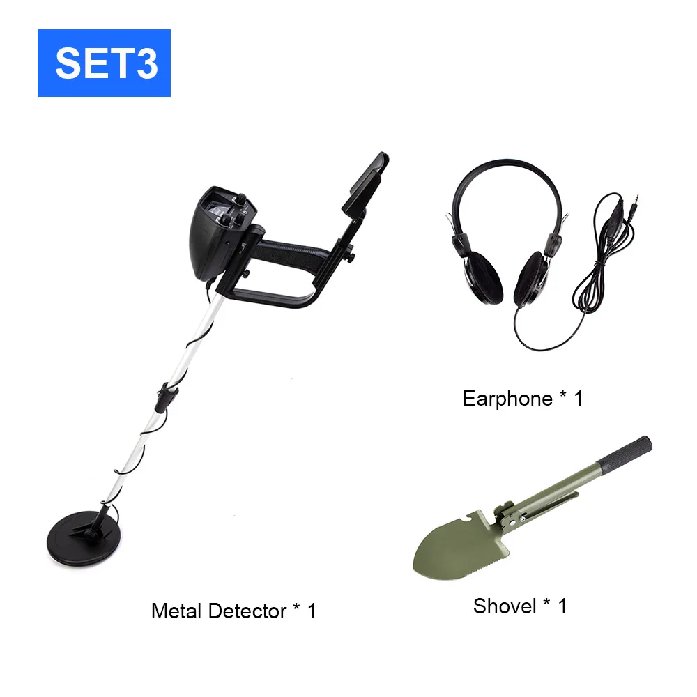 SET3 MD-4030 металлодетектор подземный детектор золота металический Охотник за сокровищами золота искатель портативный Охотник детектор - Цвет: SET3