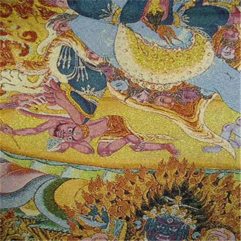 Nepal Thangka парча живопись золото шелкотканая статуя Будды | Дом и сад
