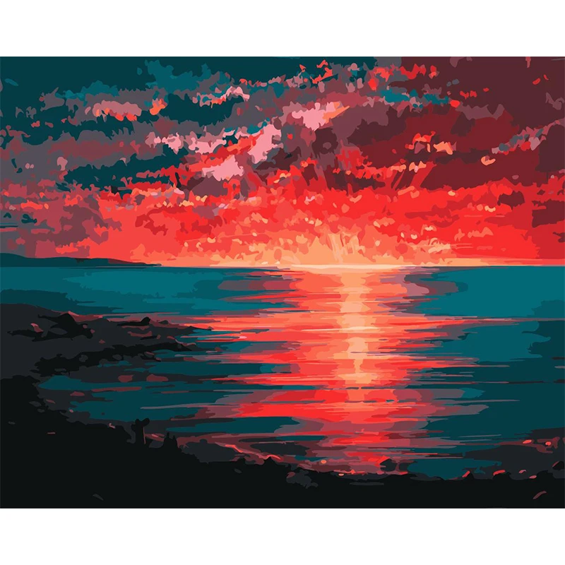

DIY картина маслом по номерам холст Painitng дома настенные картины Раскраска по номерам для домашнего декора 40x50cm