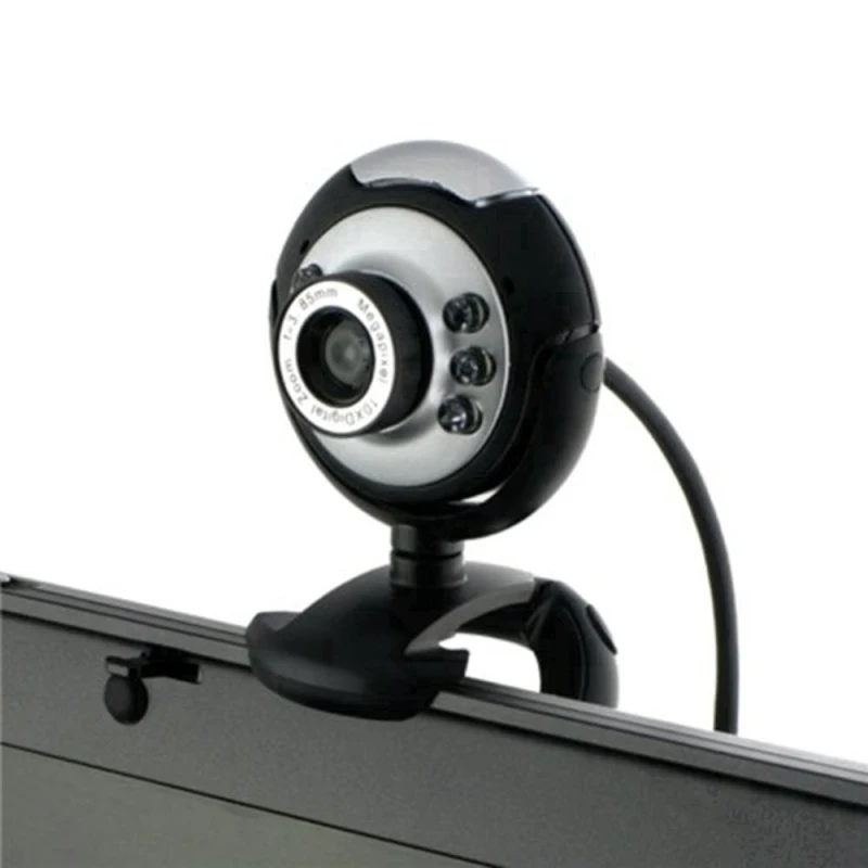 

2021New Computer Cameras USB 2.0 50.0M 480P 6 LED Light HD Webcam With MIC For PC Laptop Mini Camera For PC Laptop Desktop
