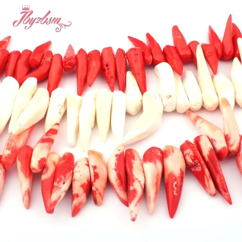 

5x15-8x18mm Irregular Freeform Coral Beads Natural Stone Beads For DIY Necklace Bracelet Eaaring Jewelry Making 15"Free Shipping