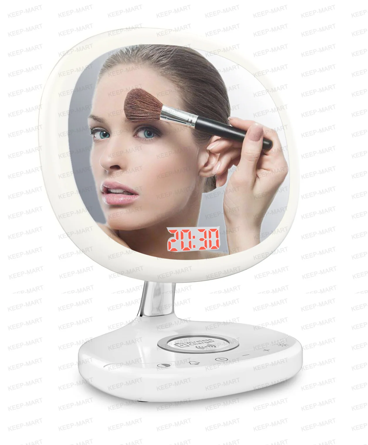 Новые светодиодный цифровые часы для макияжа зеркальные с телефоном