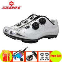 sidebike carbon bicyle riding sneakers ultra light breathable mountain bike shoes self locking sapatilha ciclismo mtb spd pedals
