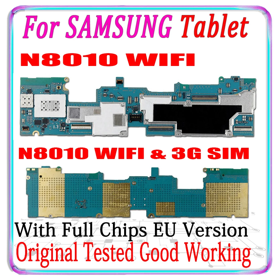 100% оригинальная материнская плата для Samsung Galaxy Note 10 1 N8010 N8000 WIFI и 3G