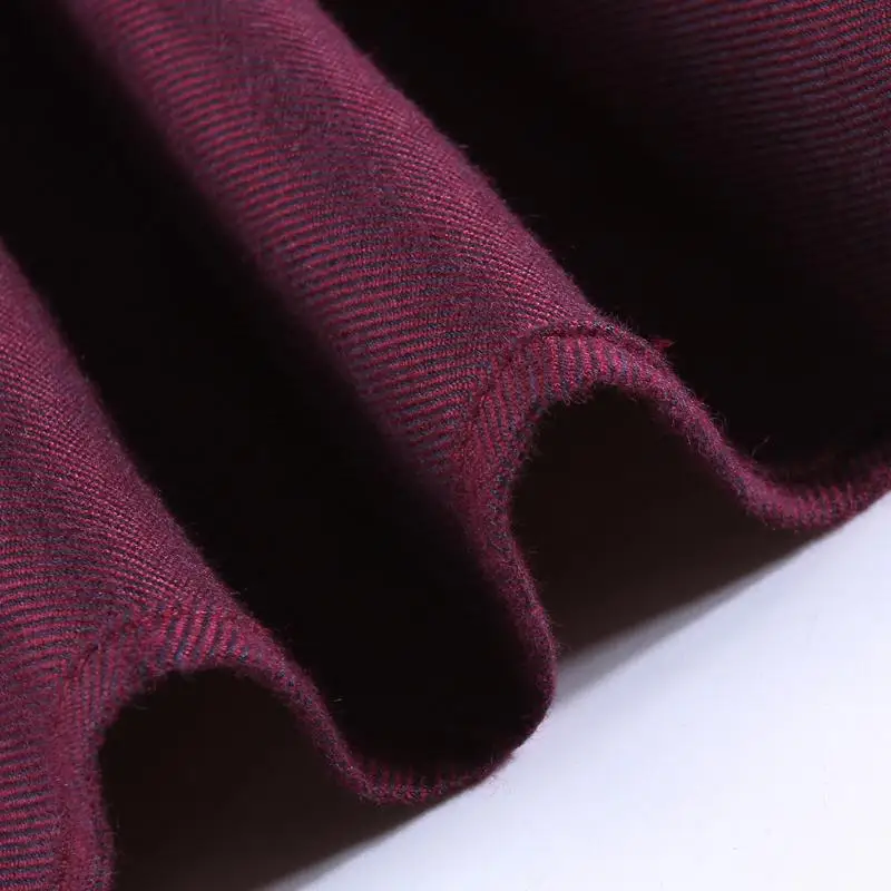 

Men's Casual Standard-fit Thick Brushed Flannel Shirts Single Patch Pocket Comfortable Soft Cotton Long Sleeve Button-down Shirt