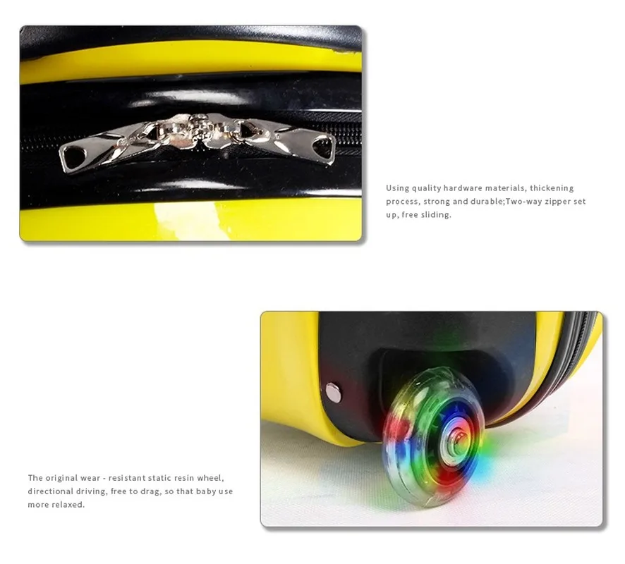 Новый Детский чемодан на колесиках с мультипликационным принтом для мальчиков