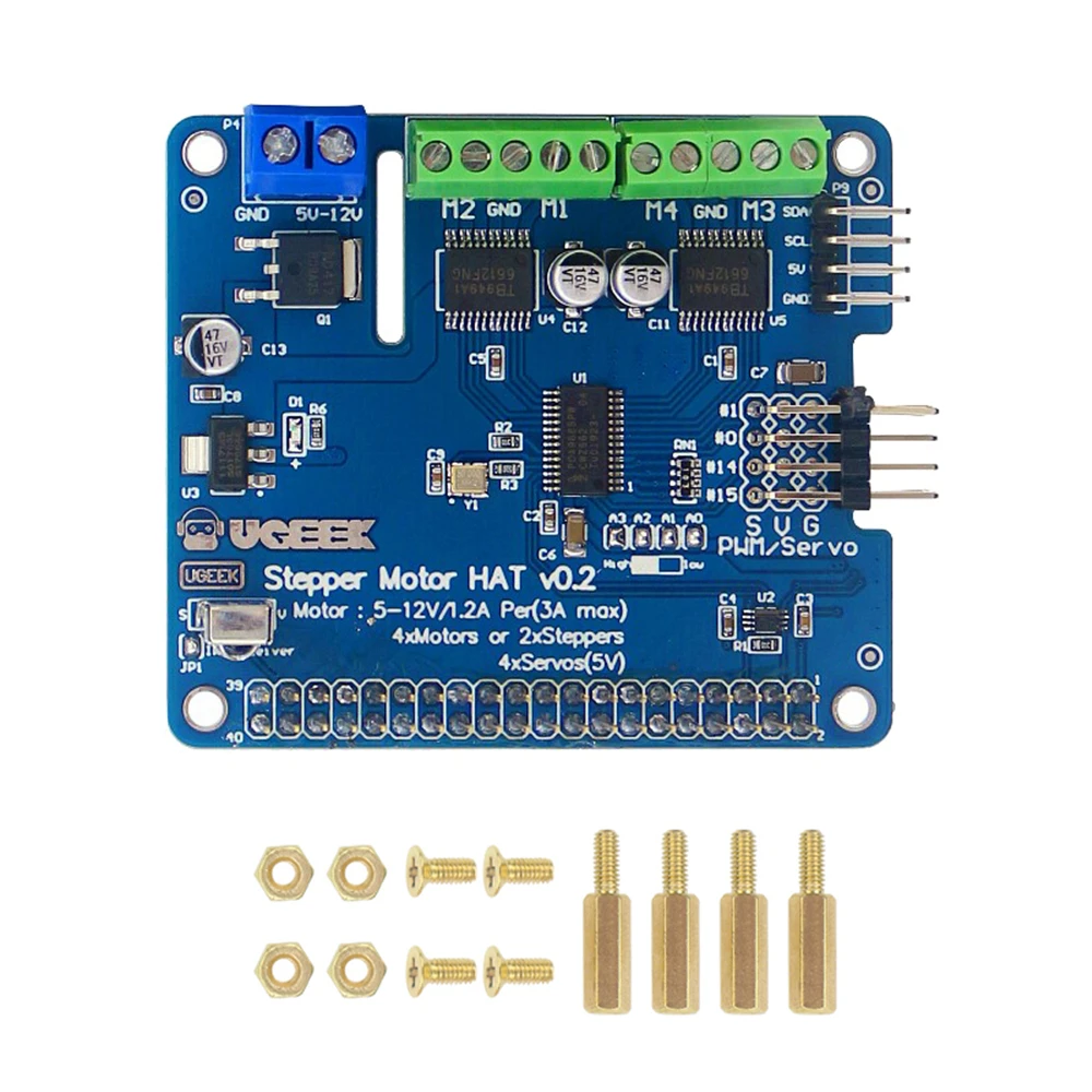 

For Raspberry Pi 4 Stepper Motor HAT V2.0 5-12V I2C Interface Expansion Board For Stepper Servo For Arduino Raspberry Pi 3B 4B