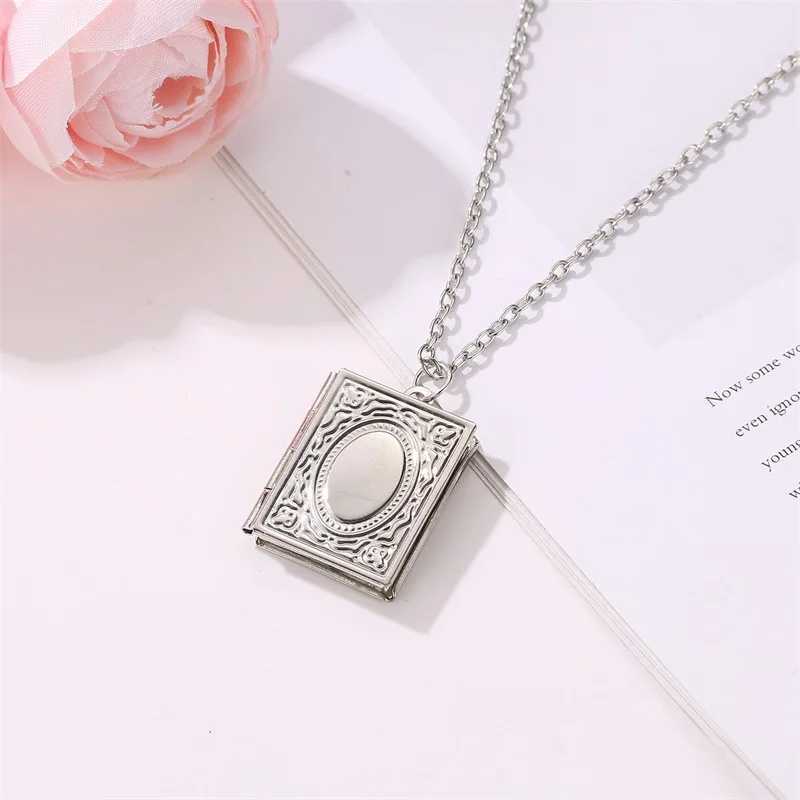 12 шт./лот Волшебная Ювелирная цепочка из розового золота и серебра в виде книги