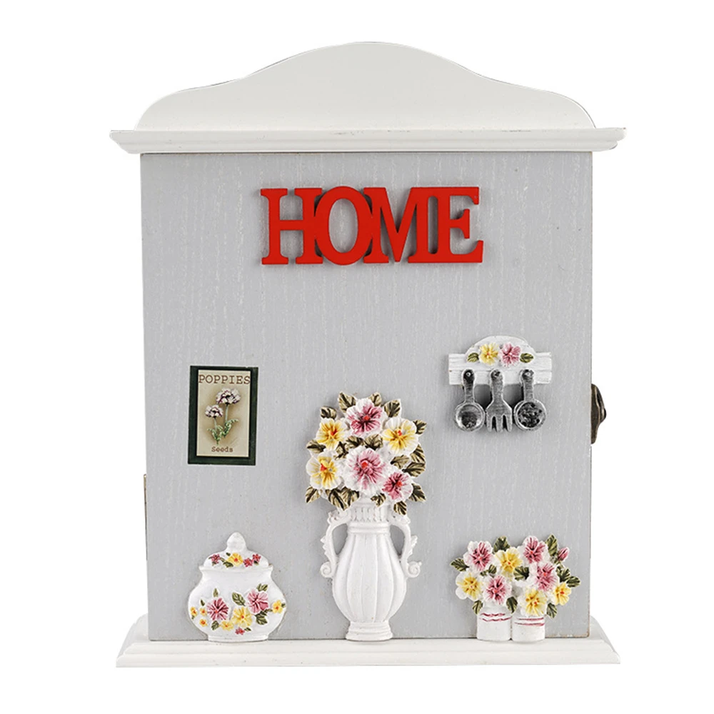 

Деревянный шкаф для хранения ключей, декор для гостиной, настенный подвесной шкаф для небольших инструментов