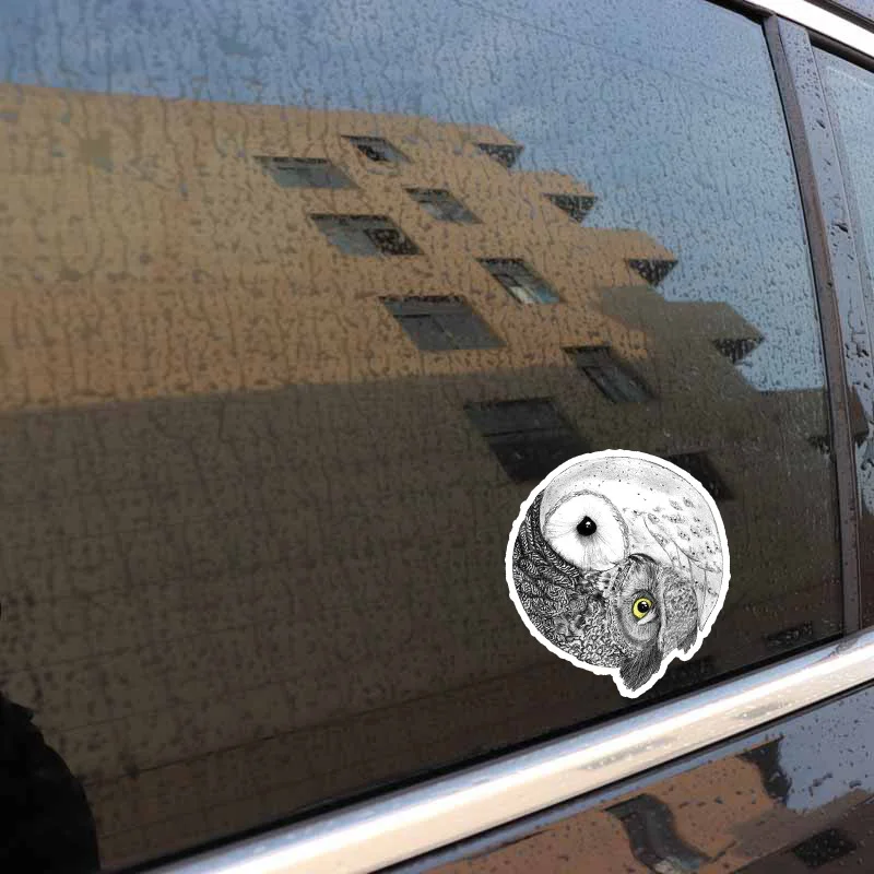 

Car Sticker Motorcycle Sticker Cute Tai Chi Owl Animal High Quality PVC Waterproof Sunscreen Decals 11.3cm * 12.8cm
