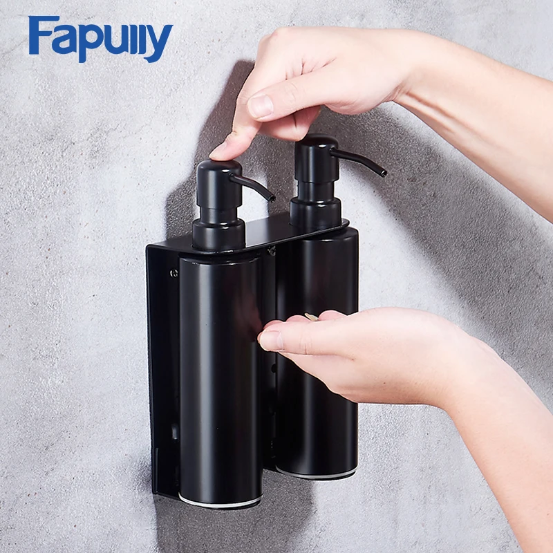 Fapully 304 черный Однорычажный дозатор для мыла из нержавеющей стали гель душа в