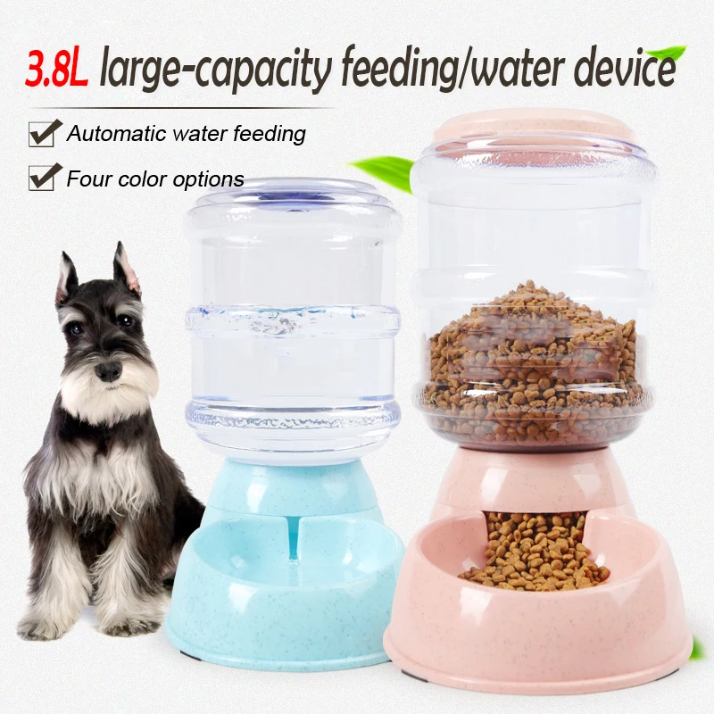 

Dog Feeders Automatic Refill Cat Water Dispenser for Dog Cats Feeder Pet Drinking Bowls Self-Dispensing Gravity Waterer 3.8L
