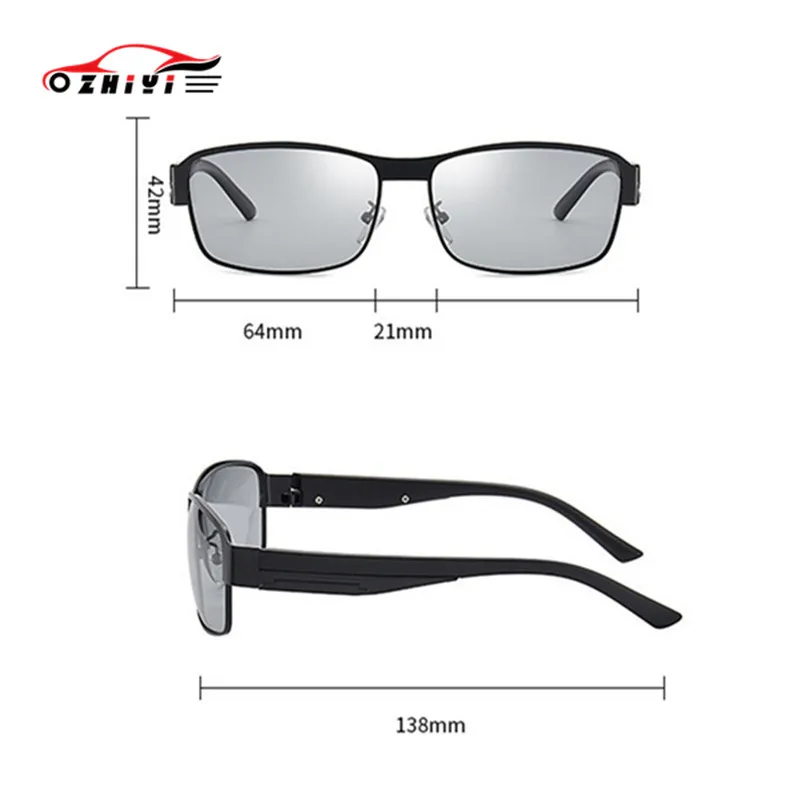 ZHIYI Ретро прямоугольные солнцезащитные очки для рыбалки поляризованные ночного