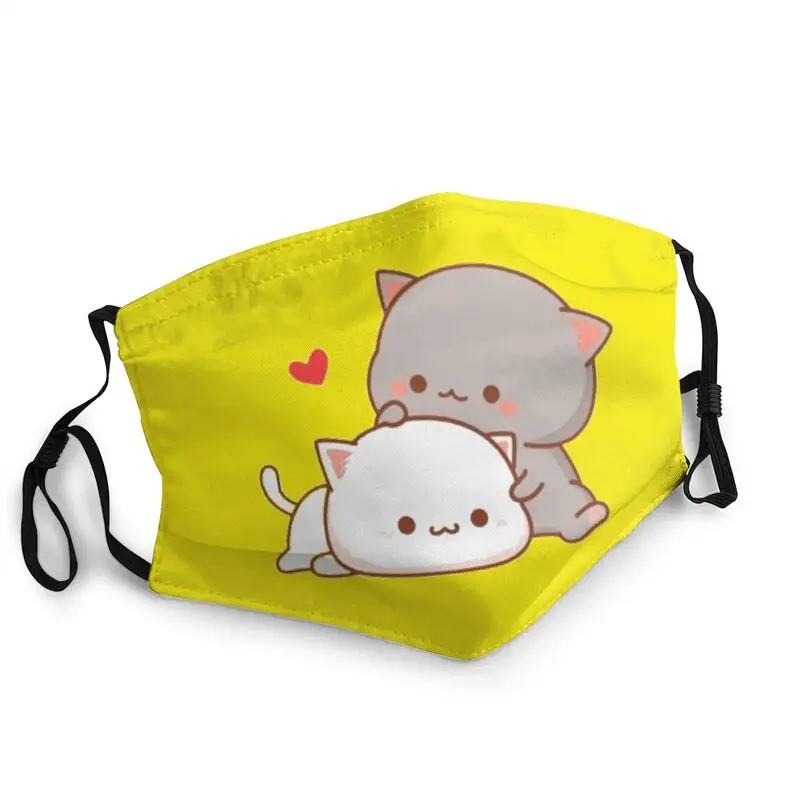 

Многоразовая маска для лица Kawaii персиковая и Гома маска унисекс мультяшная маска против смога пылезащитный чехол Респиратор маска для рта