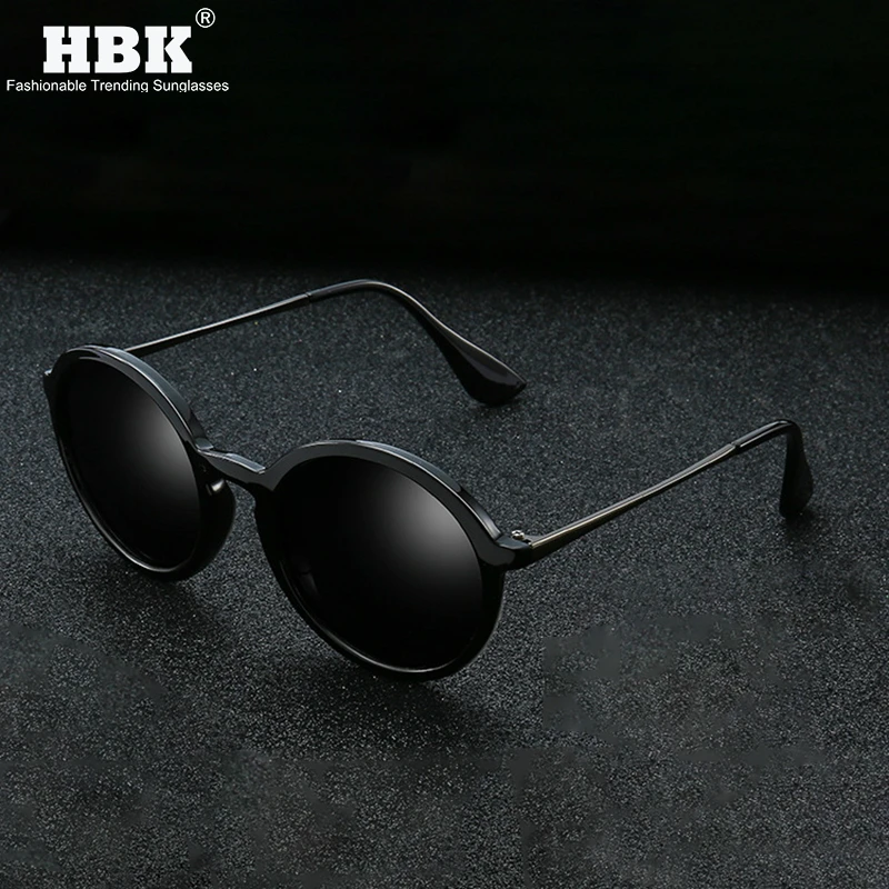 Солнцезащитные очки HBK круглые в винтажном стиле UV400 для мужчин и женщин