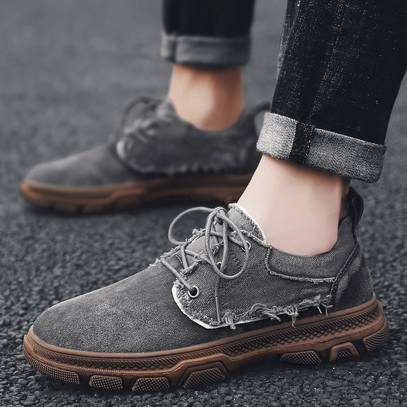 

Fashion Low Lace-up Shoes Flats Men Shoes Breathable Mesh Mens Shoes Casual Zapatillas Hombre Design Solid Tenacity Comfortable