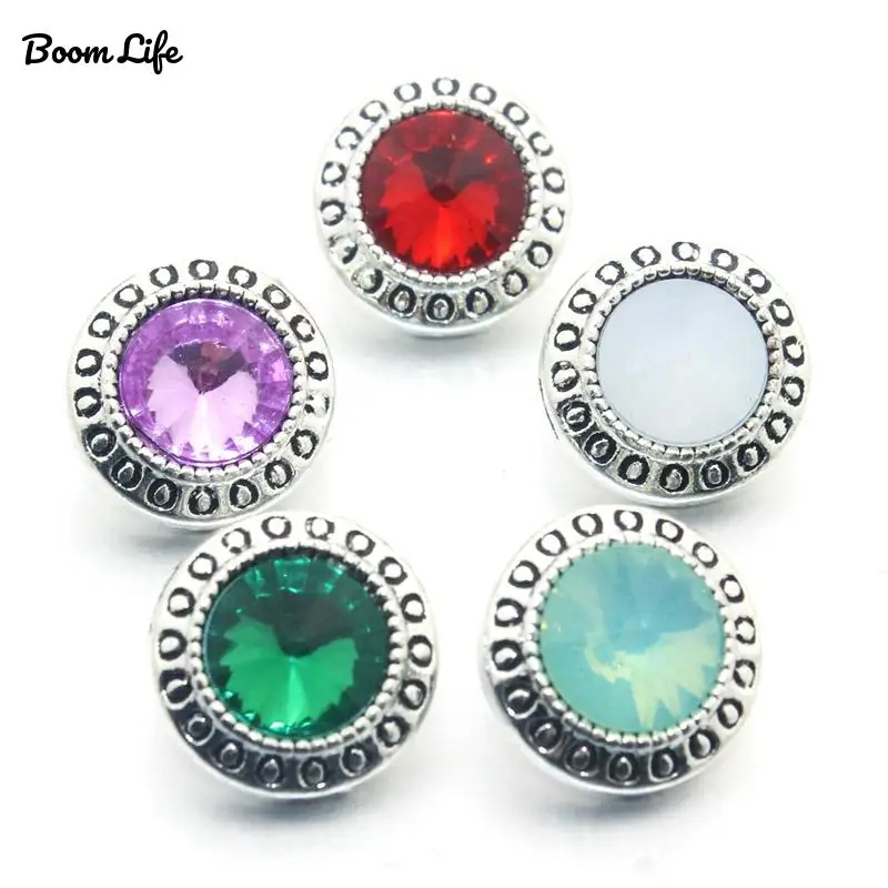 10 шт./лот Кристалл 12 мм металл снимки кнопка для Для женщин металлический браслет