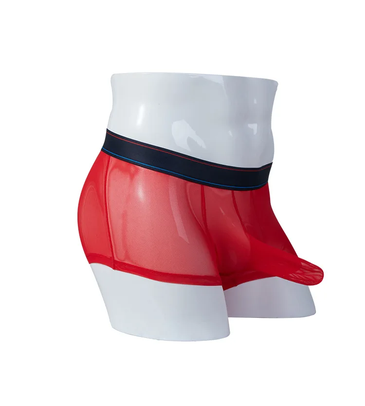 Новое прозрачное дышащее нижнее белье для мужчин 6 цветов|Мужские трусы боксеры| |