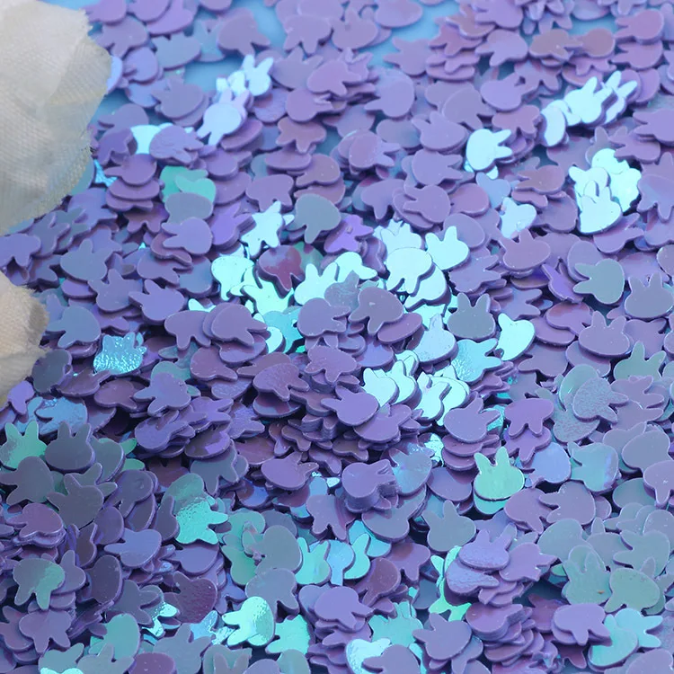 10 г/лот 4 мм с милыми заячьими голова пайетки для поделок DIY Nail Art конфетти