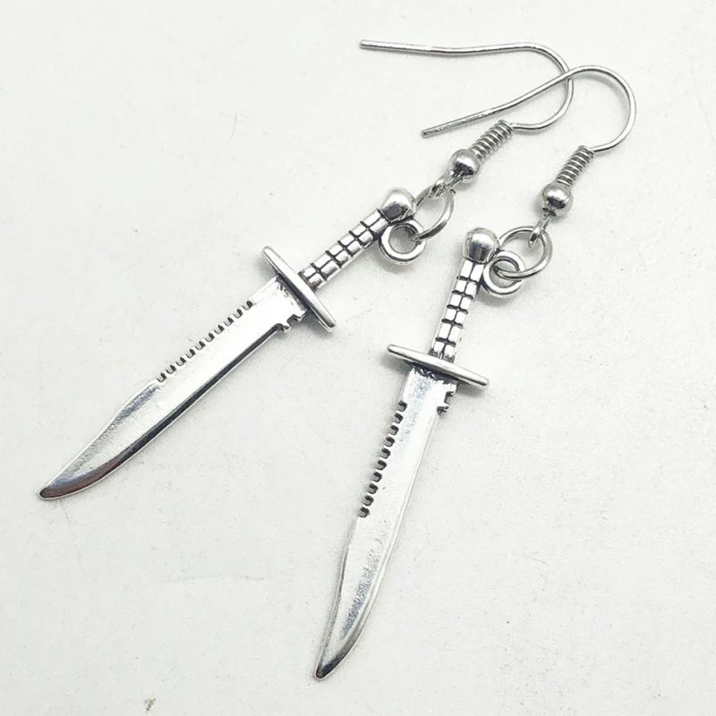 

Gothic vintage dagger earrings punk earrings female jewelry unique earrings