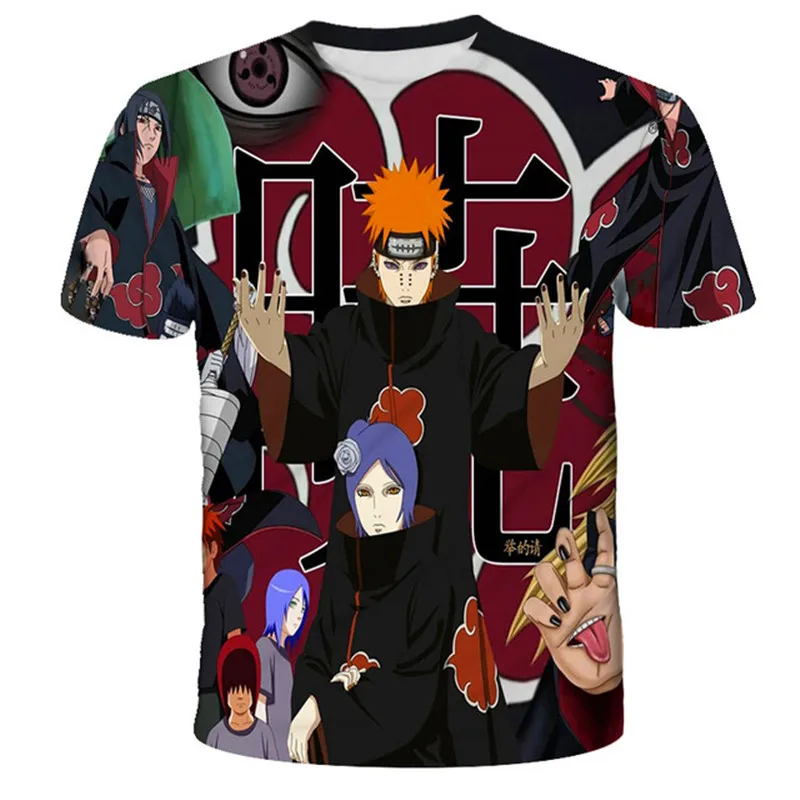 Симпатичная детская футболка Nαruto забавная летняя Какаси с изображением лица