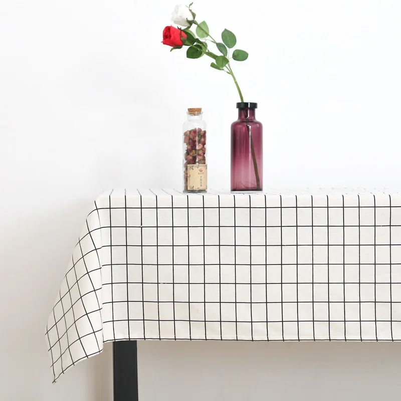 

Rectangular Christmas and New Year plaid tablecloth cotton tea table cloth Christmas tablecloth Christmas home decoration