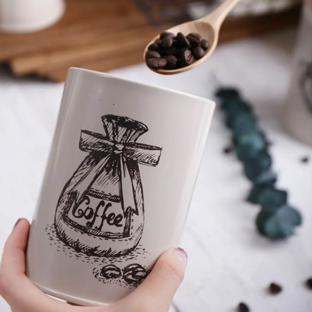 Банки для чая кофе сахара 3 шт. 1 л кухонные сосуды хранения | Дом и сад