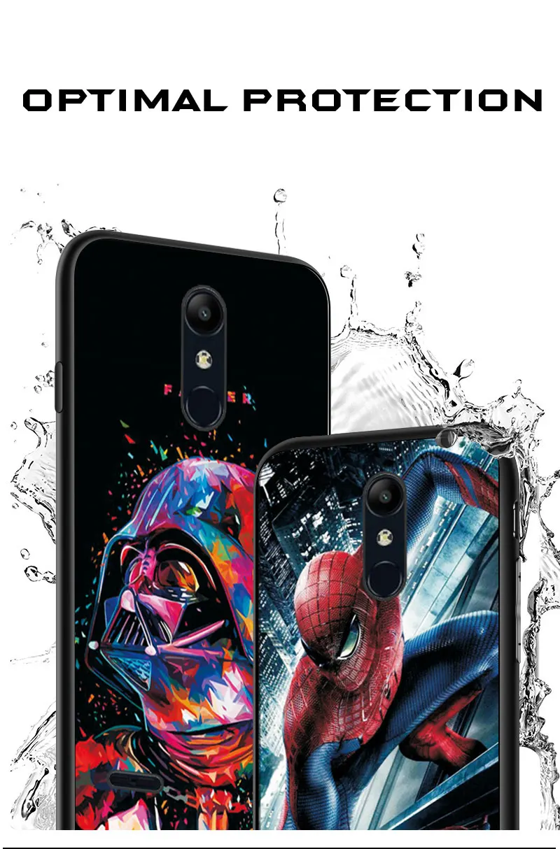 Для LG K8 K10 чехол K4 Горячая Мстители Железный человек черный ТПУ бампер для LG K12 K11 PLUS X4 K40 чехол для телефона силиконовый