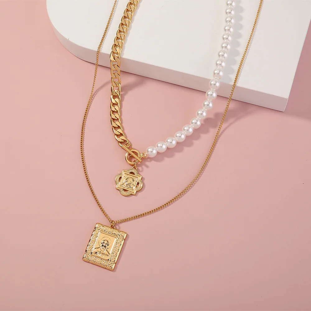 

Necklace for Women Jewelry Accessories Women's Neck Pendants Multi-Layer Pearl Necklace Fashion Gift to Girlfriend