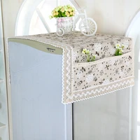 new cotton and linen fabric refrigerator cover household appliance refrigerator cover refrigerator cover dustproof
