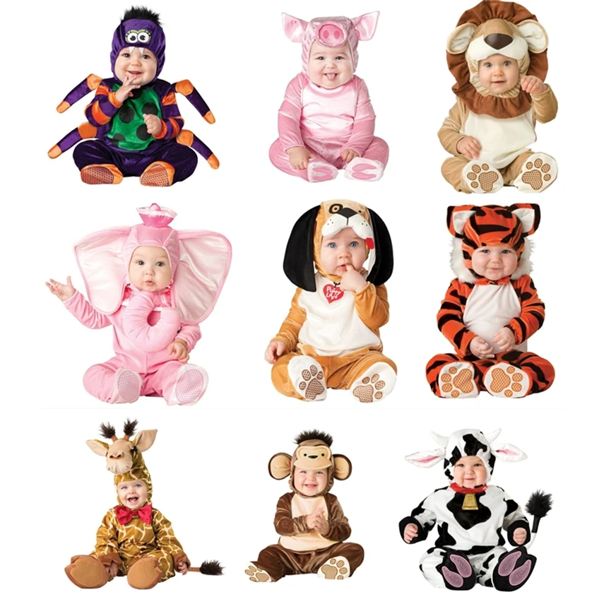 Комбинезоны для новорожденных малышей хлопковая одежда сна с животными