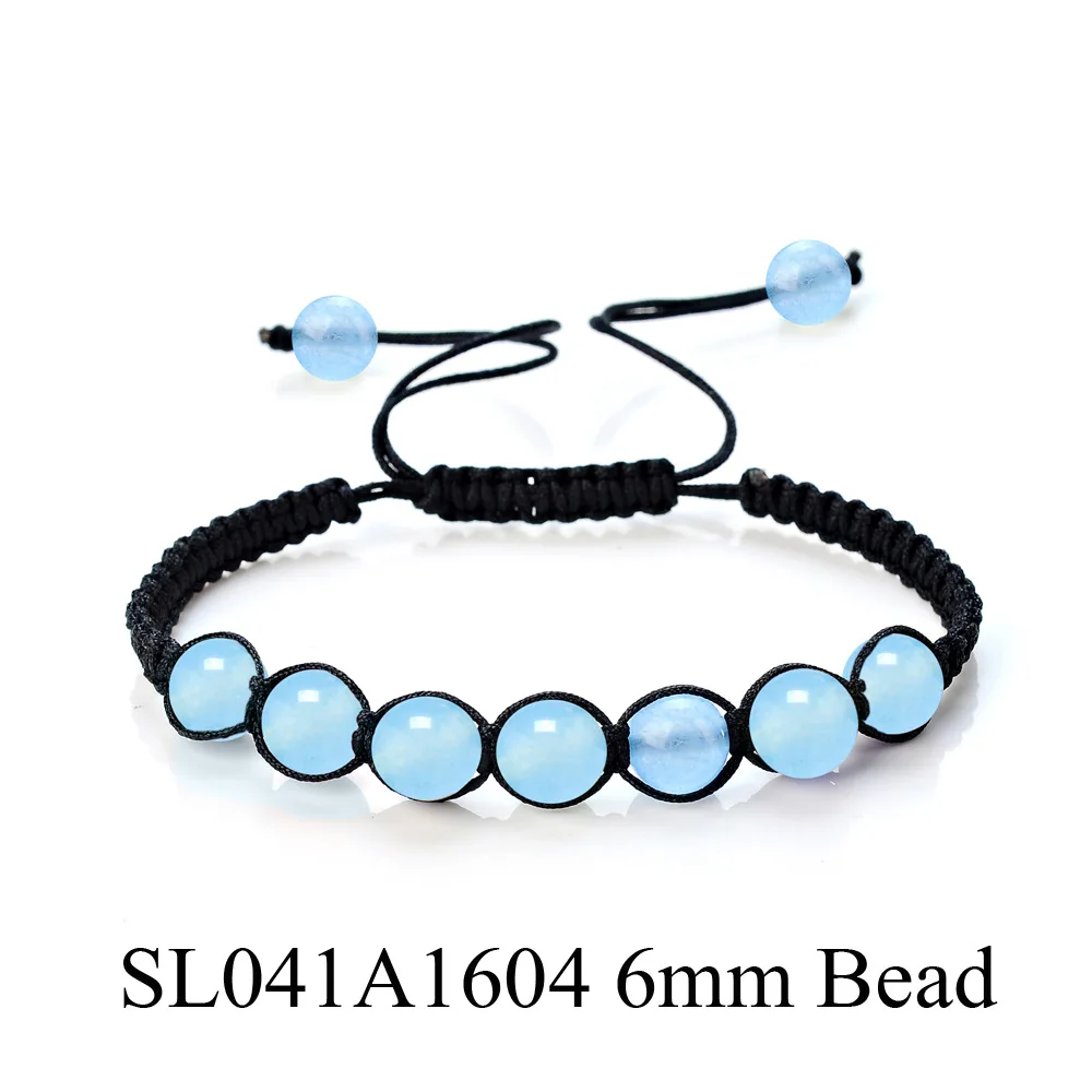 

2021 New 6mm Multi-variety Natural Stone Round Bead Woven Bracelet Shambhala Yoga Energy Bijoux