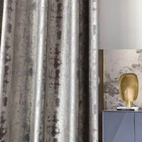luxury european grey curtains drapes for living room custom size blackout curtains panel for villa examplary suit decor curtain
