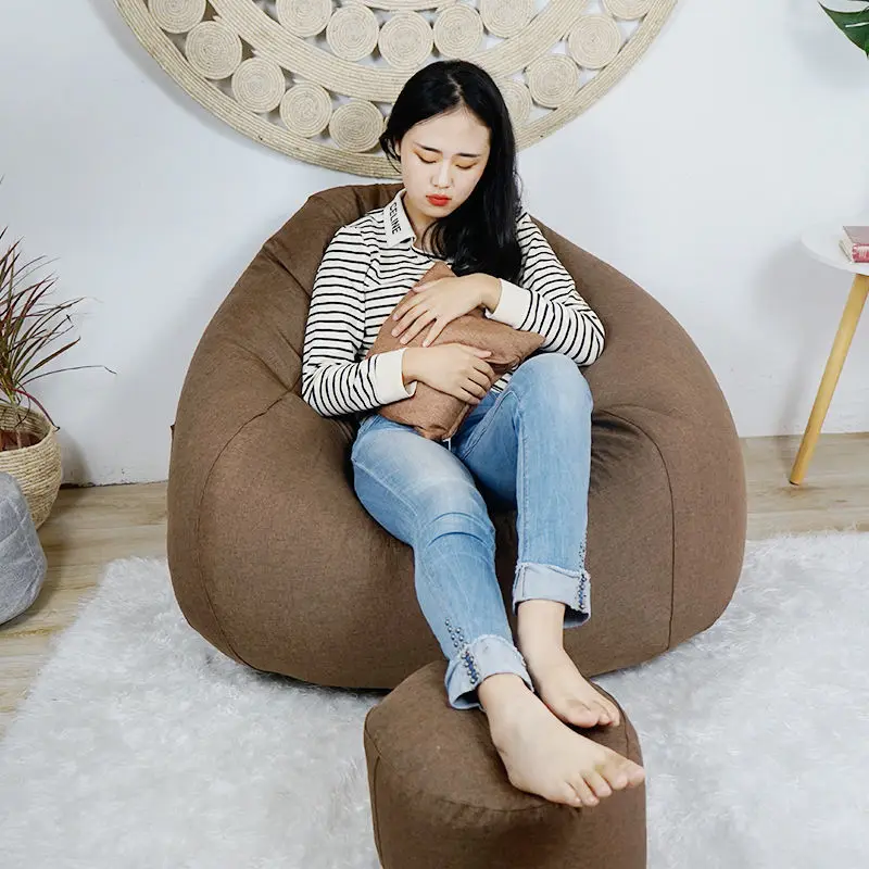 Кресло-мешок для отдыха простой диван одной пары. Стул с мешком из бобов