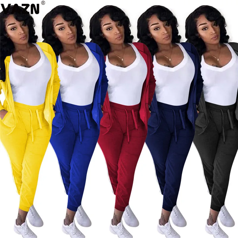 2 шт. женский спортивный комплект с длинными брюками и длинным рукавом|Спортивные