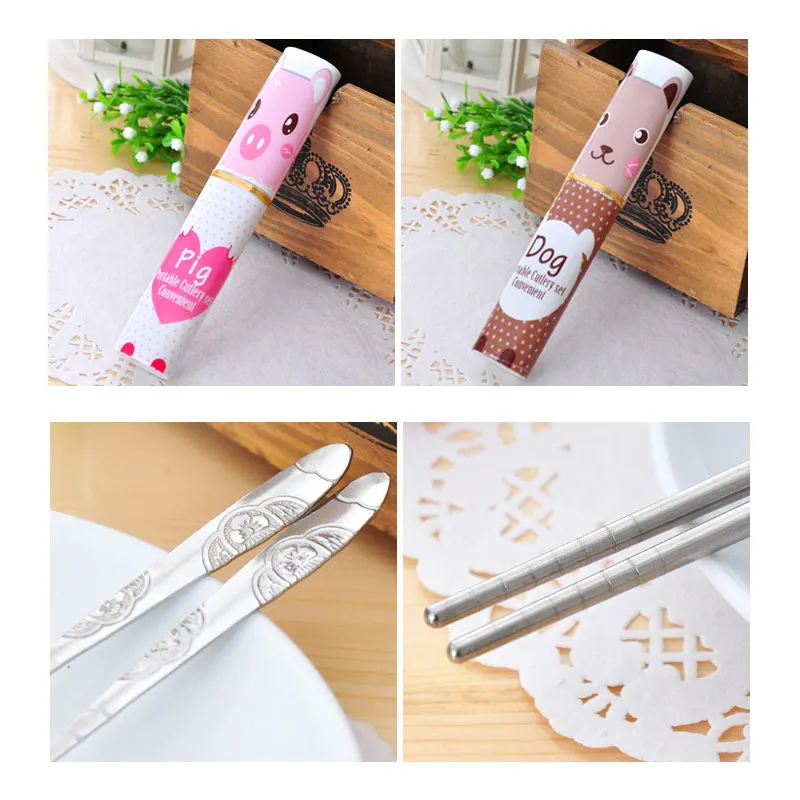 3 шт. столовые приборы из нержавеющей стали набор посуды вилка для студентов Kawaii