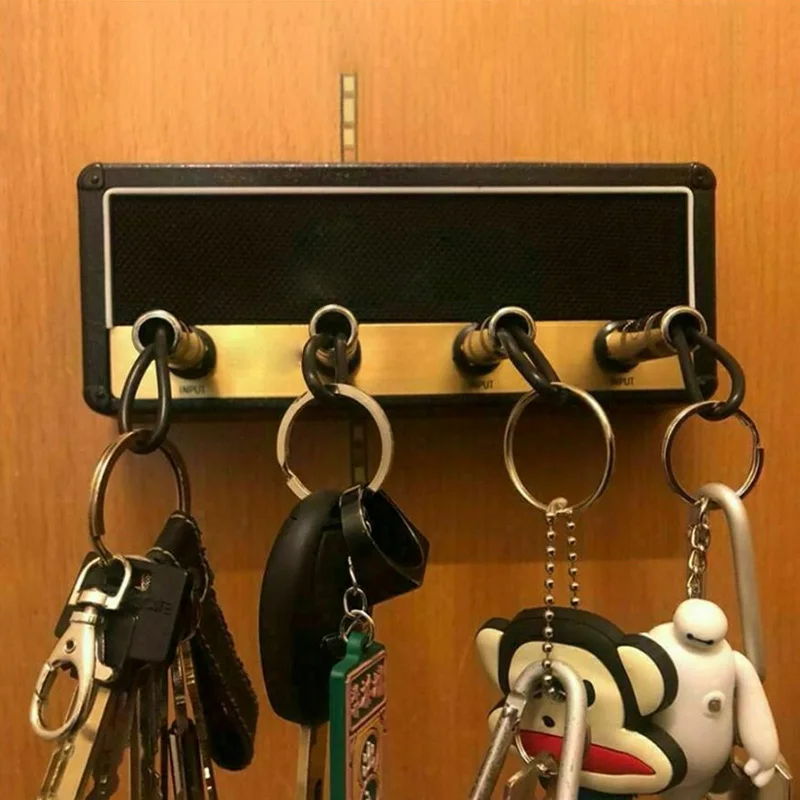 

New Guitar Keychain Holder Key Storage for Fender Jack II Rack 2.0 Electric Key Rack Vintage Amplifier Key Ring Dropshipping