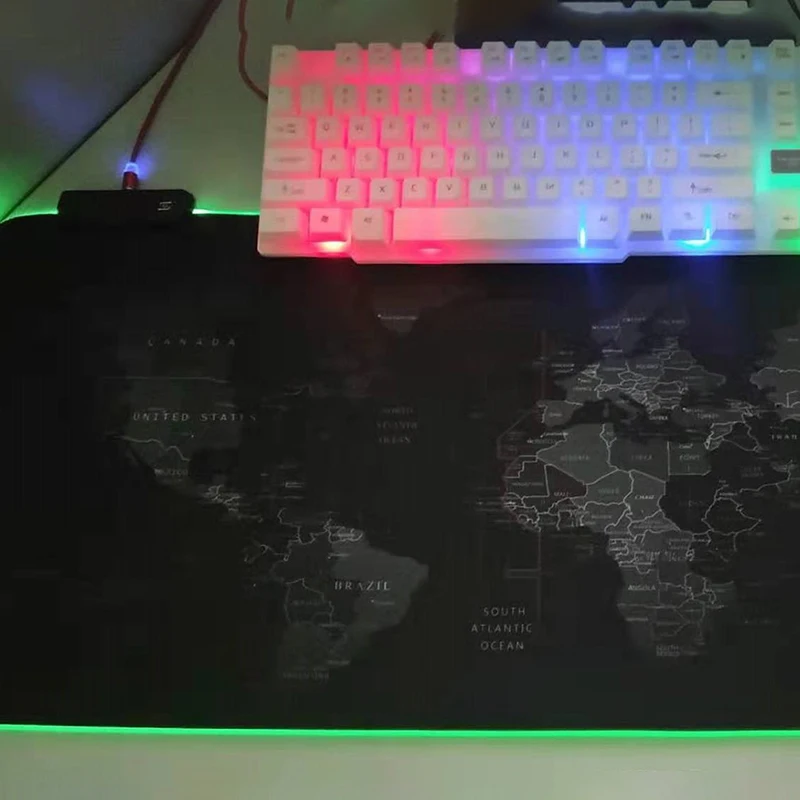 Игровой коврик для мыши большой геймерский компьютерный с картой мира из